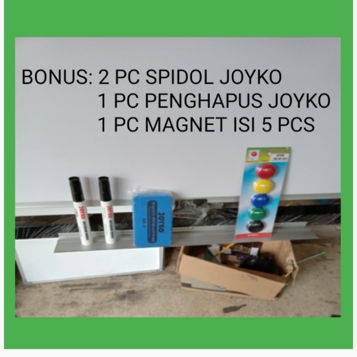 

PAPAN TULIS WHITEBOARD MAGNET STANDING SINGLE FACE ZETTAKI 90X120CM