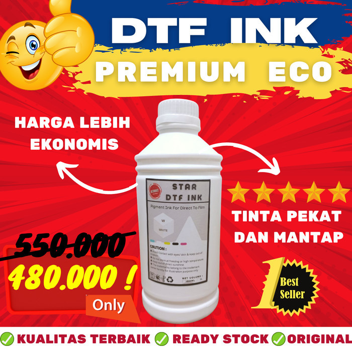 

TINTA DTF INK PUTIH WHITE PREMIUM EKONOMIS 1 LITER
