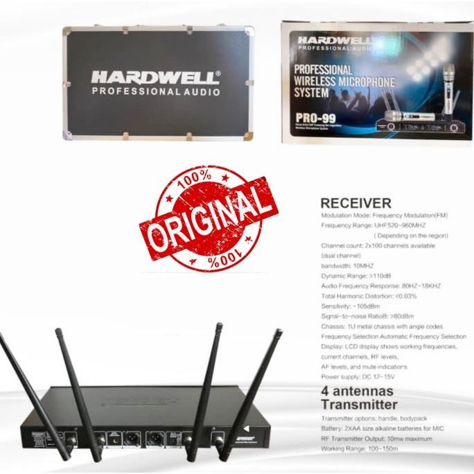 Promo Mic Handle Original Hardwell Pro 99 Mic Wireless Hardwell Pro99