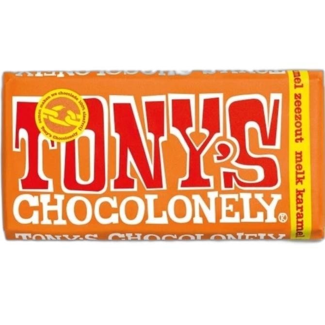 

NEW PRODUK TONY'S CHOCOLONELY CARAMEL SEA SALT CHOCOLATE BAR 180 GR | COKLAT !!!!!
