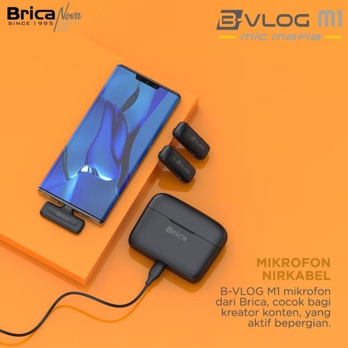 Brica B-VLOG M1 Wireless Clip On Microphone with Charging Case Type C TK