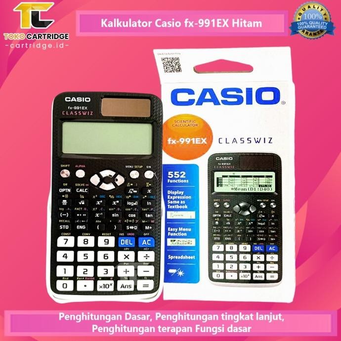 

Kalkulator Casio fx-991EX Black Calculator Scientific Kalkulator Ilmiah Standar Original