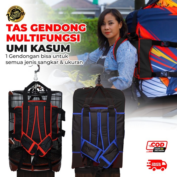 Tas Gendong Sangkar Burung Murai Lovebird Kotak Multifungsi Umi Kasum