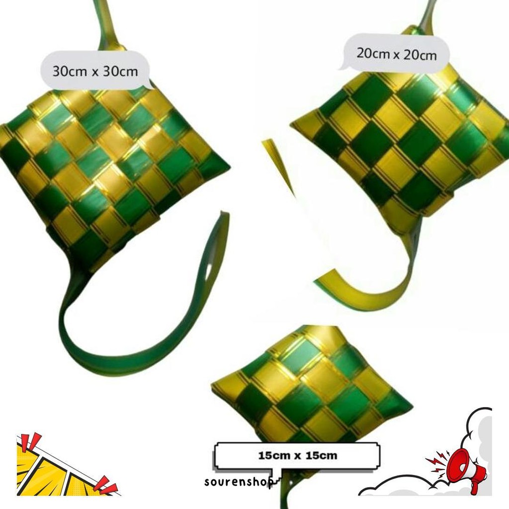 

Hiasan Ketupat Hijau Lebaran Jumbo Pita Plastik Dekorasi Promo