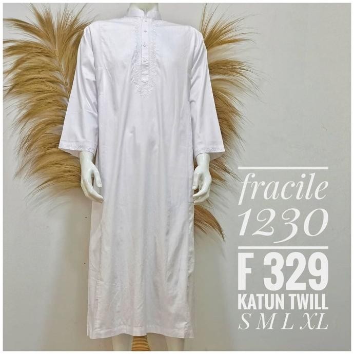 BAJU KOKO GAMIS BORDIR-GAMIS KHUSUS PUTIH-GAMIS PRIA CATTON-GAMIS PRIA Terlaris