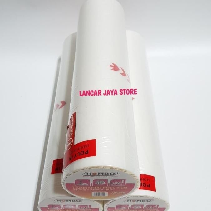 

Plastik Laminating Hombo Roll Glossy 330Mm X 32Mic X 150M Original Dan Terlaris