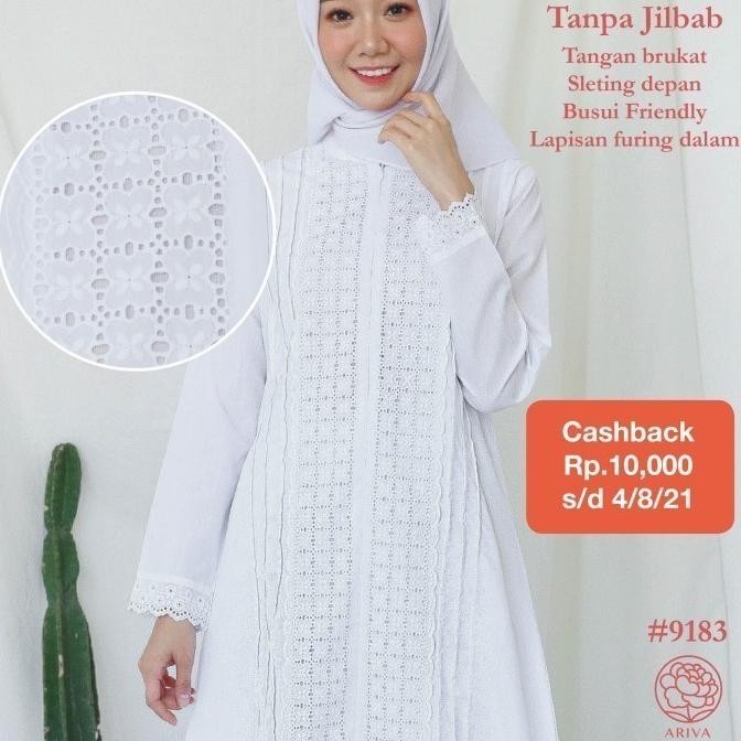 GAMIS PUTIH KATUN JEPANG/BAJU HAJI/GAMIS IHROM/PERLENGKAPAN HAJI #9183 GAMIS LEBARAN 2025 DRESS MODE