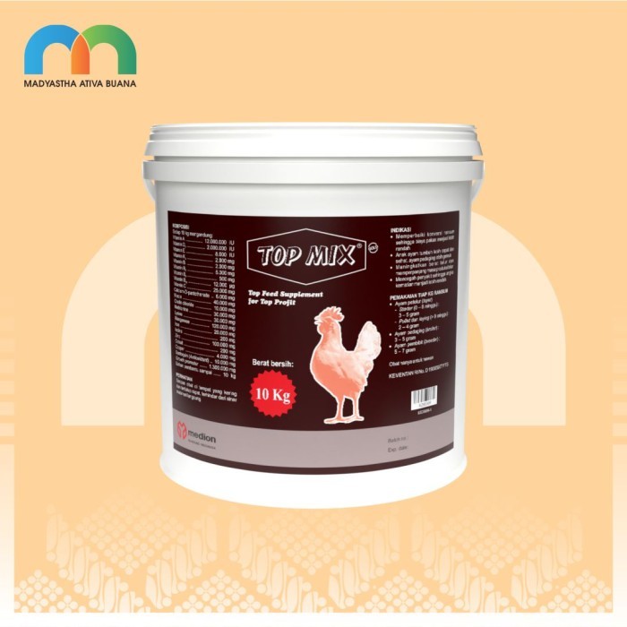 Pakan Ayam Top Mix 10 Kg - Ember Medion