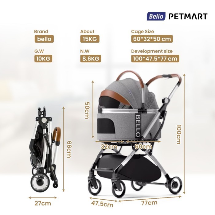 BELLO Pet Stroller Signature WM01