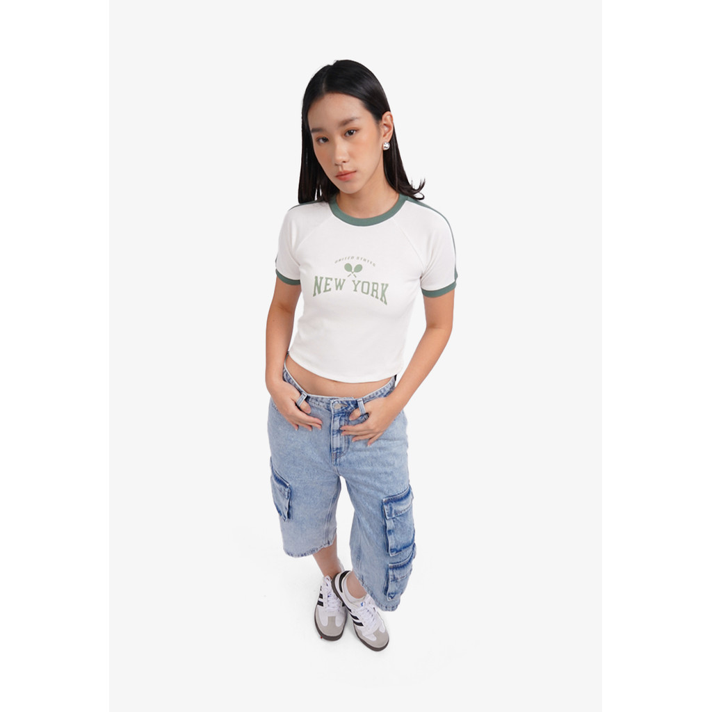 Colorbox Cargo Denim Short Pants Lt. Blue