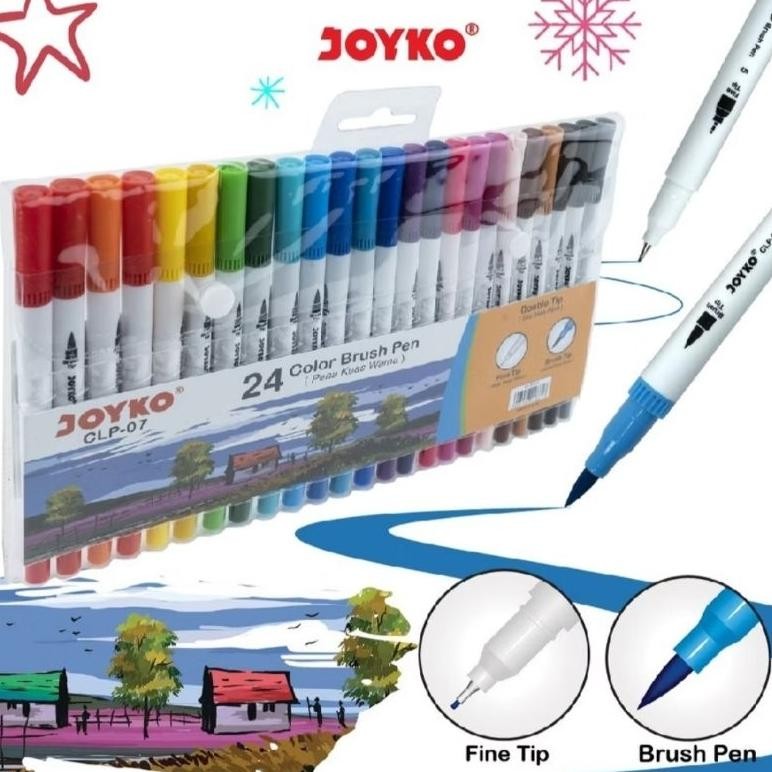

Sale Color Brush Pen Clp-07 Joyko 24 Warna Premium