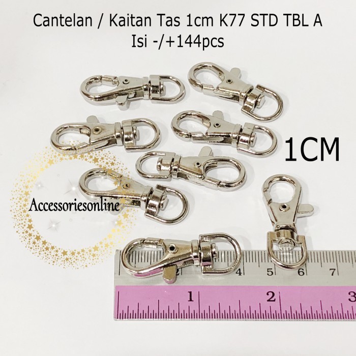 Cantelan Tas / Kaitan Tas / Id Card 1 Cm (K77 Std Tbl A) Pergross Nkl