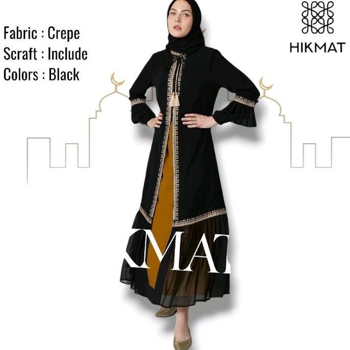 Abaya Hikmat Fashion Original A9677-02 Original