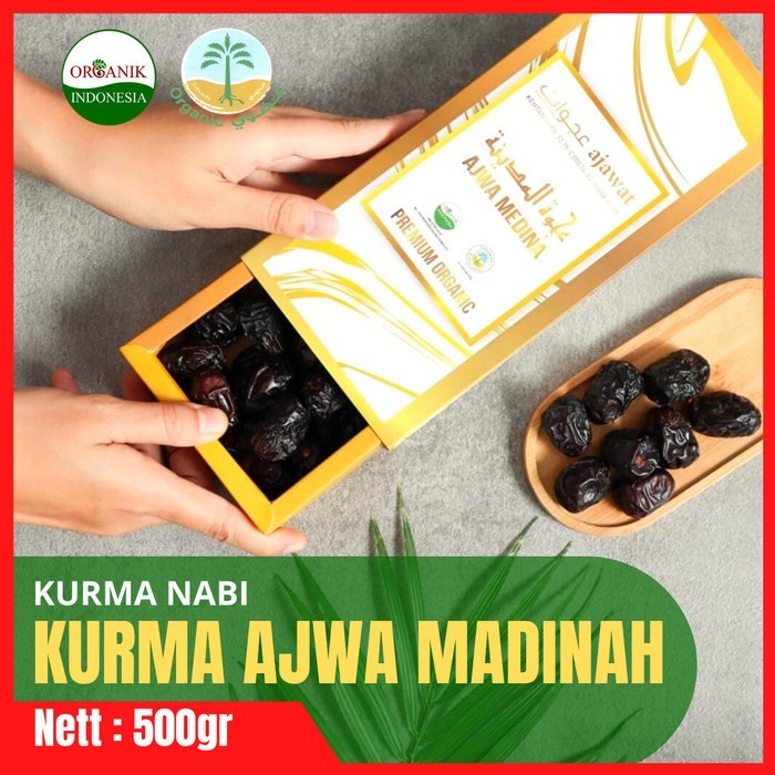 

Kurma Ajwa Madinah Premium Organik Korma Nabi Kemasan 500gr