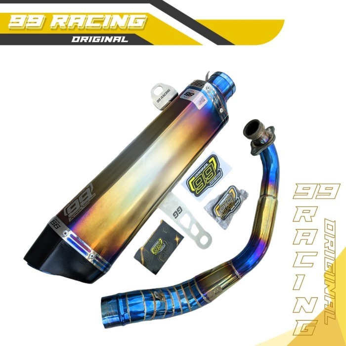 Knalpot Xmax 250 / 300 Fullset Original 99 Racing Exhaust Flowtype R7