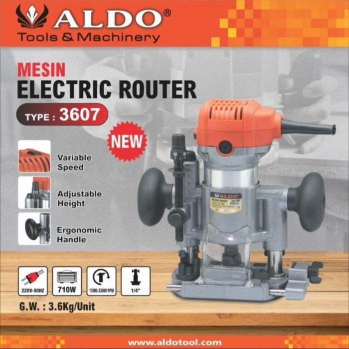 populer] Mesin Router Electric ALDO 3607 Mesin Profil Listrik Daya Rendah