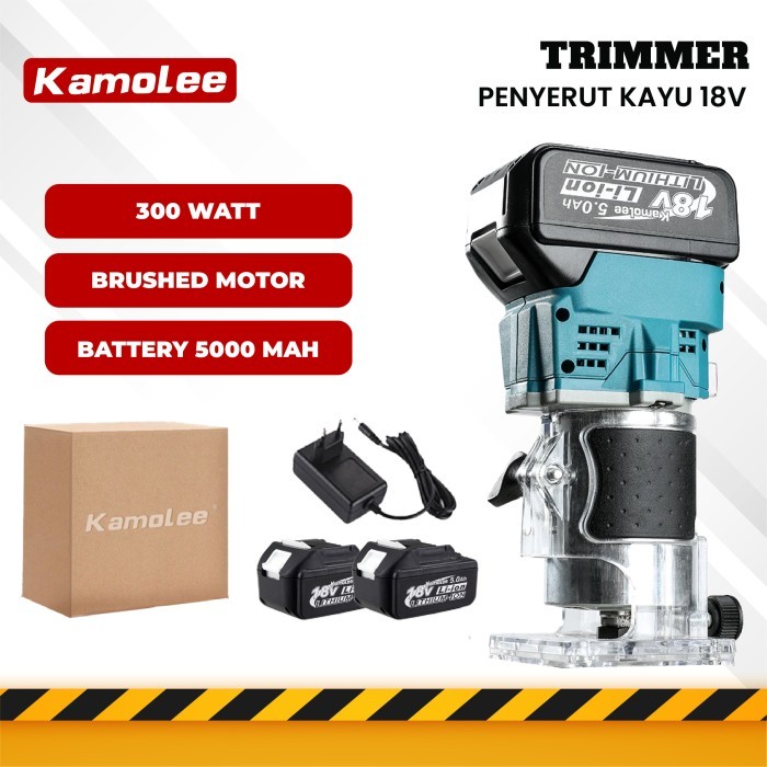 Cordless Brushless Electric Trimmer Machine Kamolee Mesin Serut Kayu