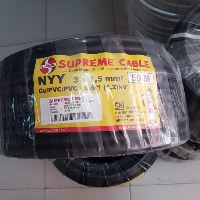 Kabel Nyy 3X1,5 3X1.5 Supreme Kabel Nyy 3X1,5Mm 3X1.5Mm 50 Meter