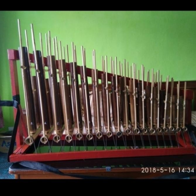 Angklung toel angklung ngamen angklung gendong 18 nada bambu hitam