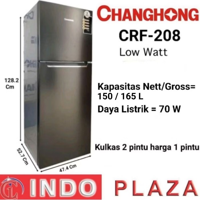 Kulkas 2 Pintu Low Watt Changhong Crf-208