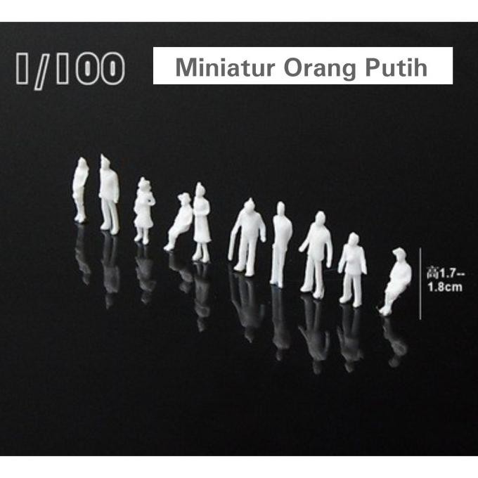 *****] Miniatur Orang Putih 1:100 , Maket Orang Monokrom