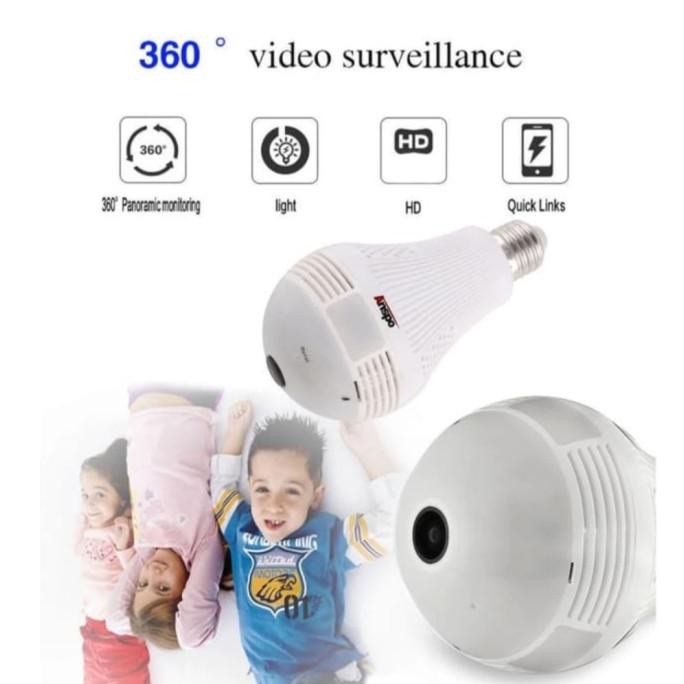 KAMERA CCTV WIFI BOHLAM PANORAMIC 360 BULB LAMP V380