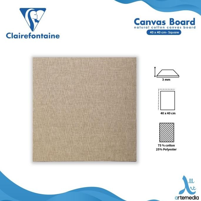 

KANVAS LUKIS CLAIREFONTAINE NATURAL 40X40CM CANVAS BOARD