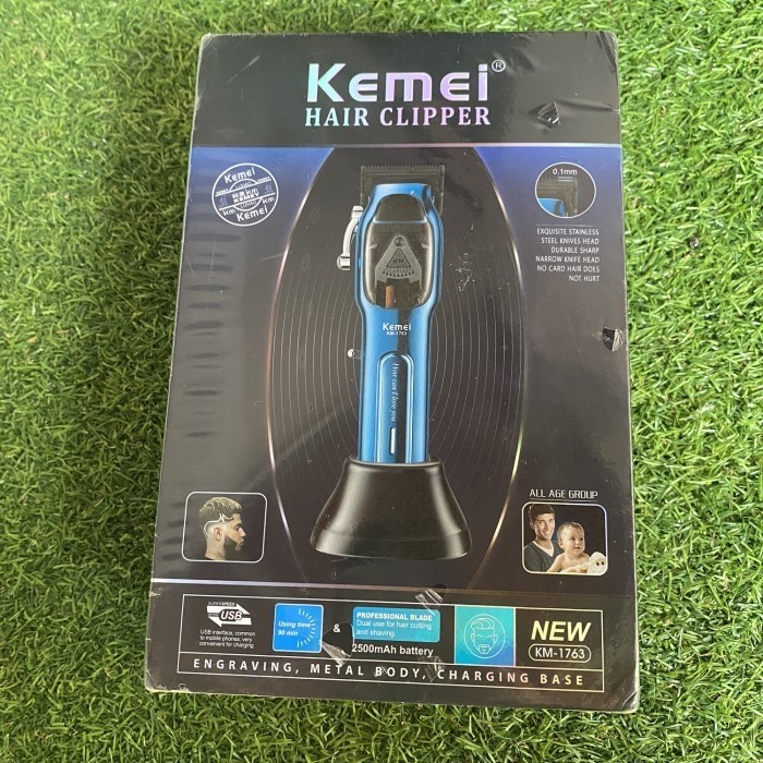 TERBARU KEMEI KM 1763 Alat Cukur Pangkas Rambut untuk Pangkas Rambut & Barber