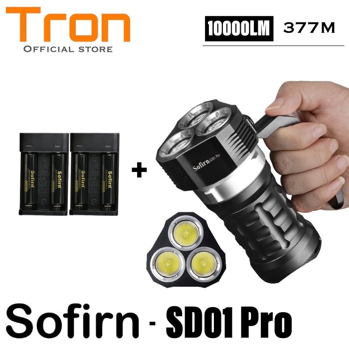 Sofirn SD01 Pro Scuba Senter LED Diving Selam Cree 3*XHP50.2 10000lm