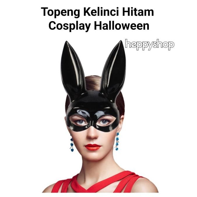 #####] Topeng Kelinci Hitam Cosplay Halloween