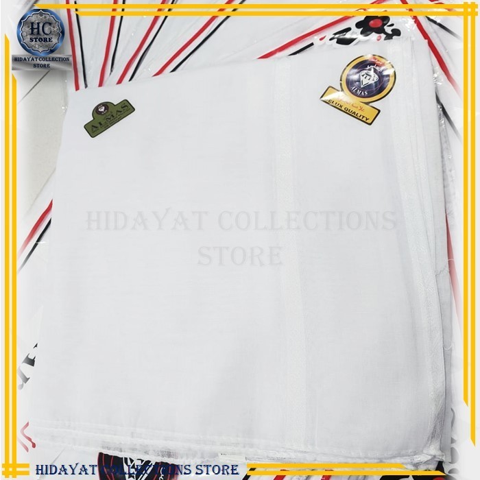 Terbaru Sorban Almas Arafat Putih Polos Sorban Almas Putih