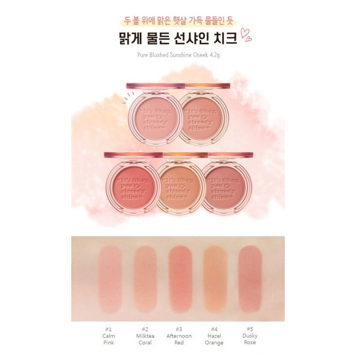 New 100% Originalll Exp 2026 Peripera Pure Blushed Sunshine Cheek Peri Night Yakgwa Edition Blush On