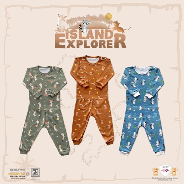 3 stel stelan oblong panjang ukuran 2L/xl/xxl libby