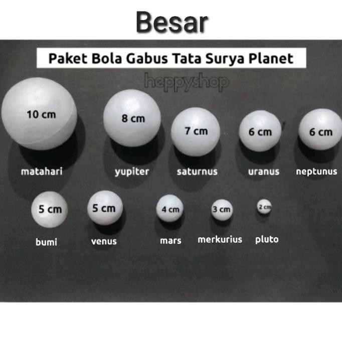+++++] Paket Bola Gabus Tata Surya Planet Styrofoam