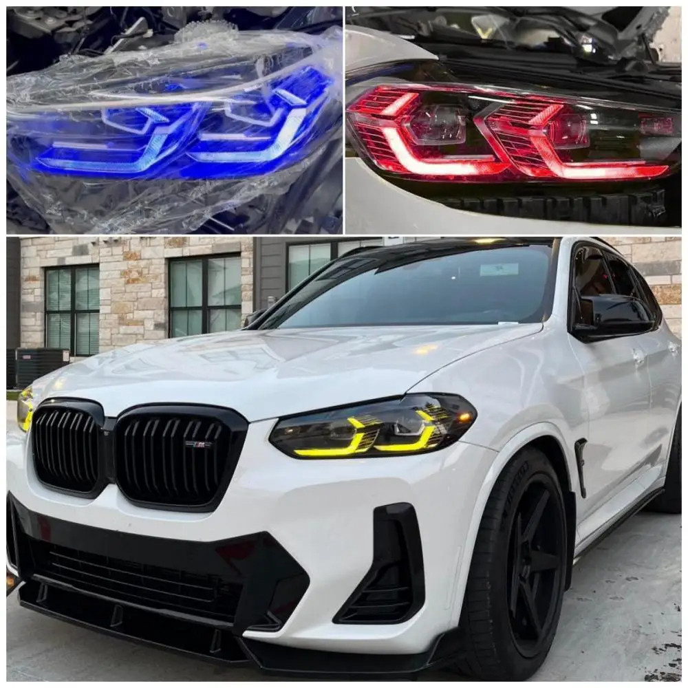 REYES Super brightly Yellow  Blue Red Angel Eyes DRL LED  Boards For 2022-2024 BMW X3 X3M F97 G01 X4
