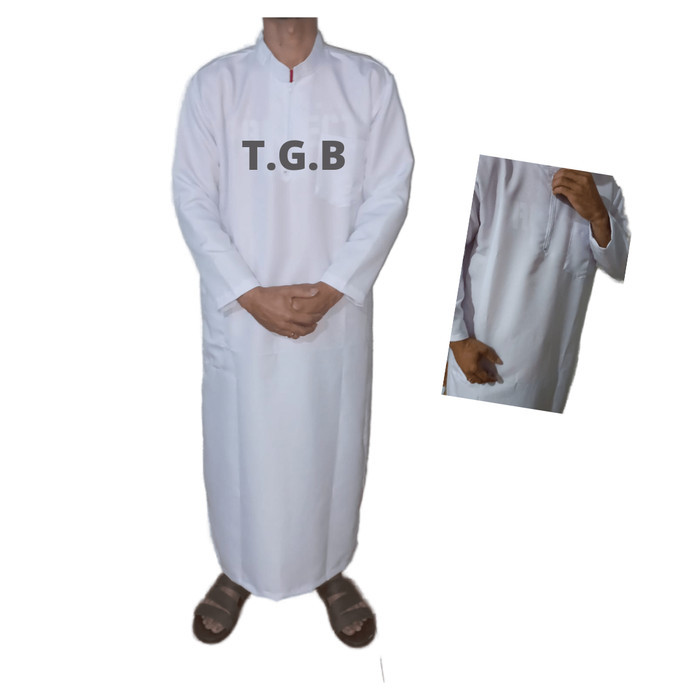 FREE ONGKIR JUBAH GAMIS POLOS PRIA MUSLIM TOKO GARMENT BANDUNG KODE 89