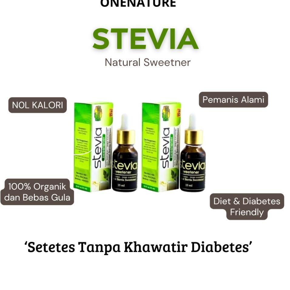 

Paet 2 Botol Yifacare Tevia Pemani Ala Tefia Gula Rendah Al Weetener