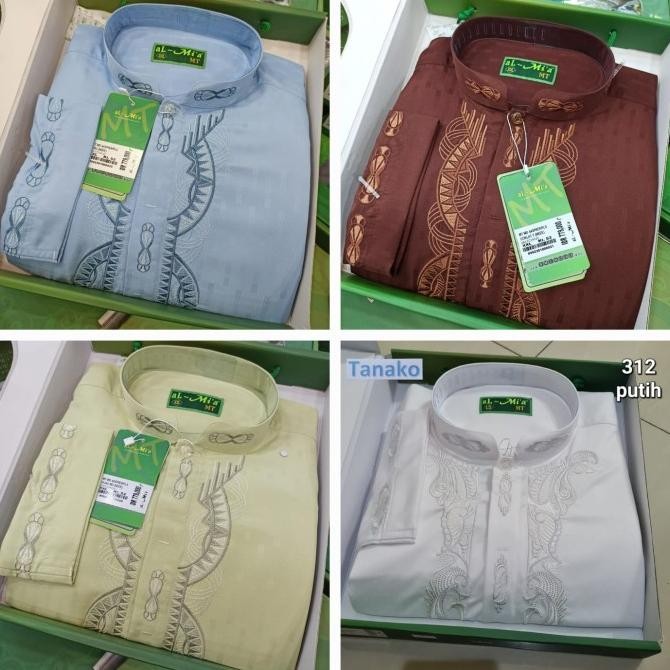 Baju Koko Almia Lengan panjang Jumbo BIG SIZE Al Mia AL-mi'a Muslim Terlaris