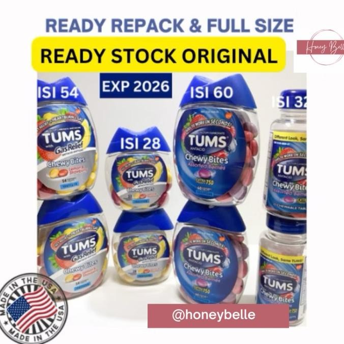 TUMS | GAS RELIEF | ULTRA | CHEWY BITES | ASAM LAMBUNG | ORIGINAL