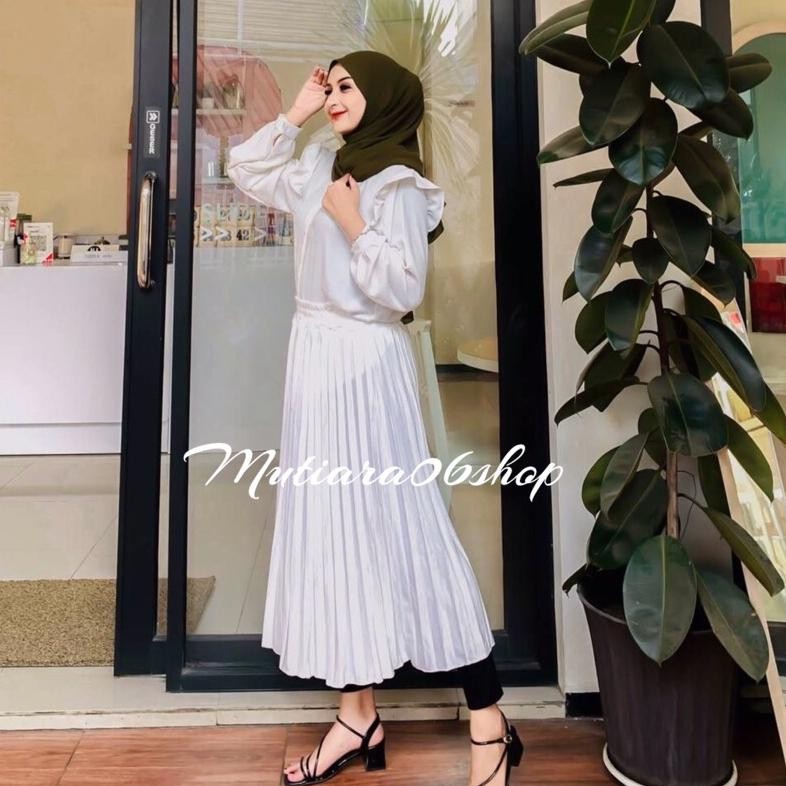 SPECIAL ROK PLISKET BLUDRU VELVET PENDEK 7/8 PREMIUM /ROK PLISKET BLUDRU PENDEK/ROK PLISKET BLUDRU P