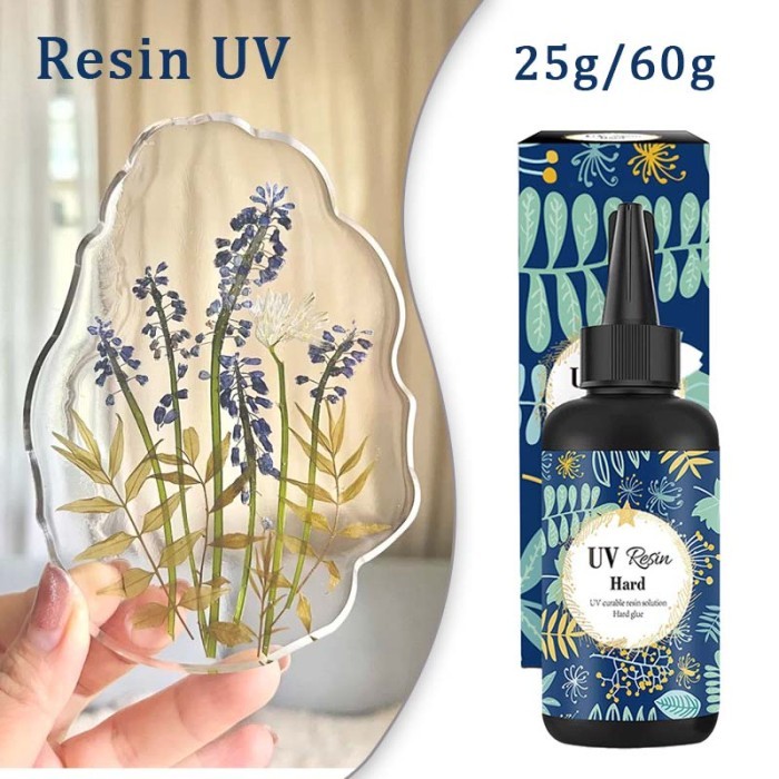 TERPERCAYA Resin Uv Hard Asisst Resin Uv Bening Resin Uv Hard Asisst Lem Uv Resin Hard - 25/60g