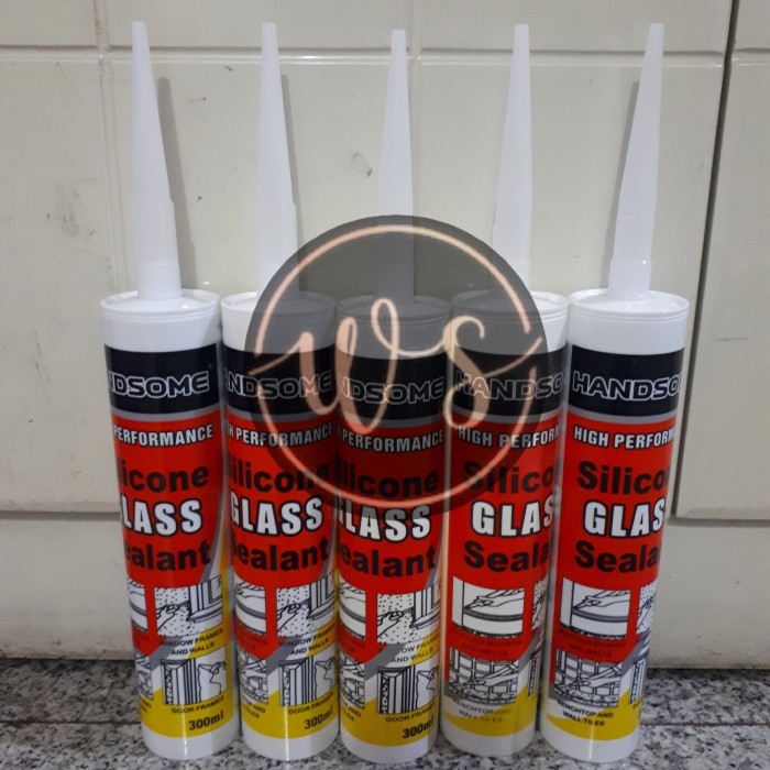 EKSLUSIF Lem kaca botol abu / lem silicone glass sealant GREY Handsome