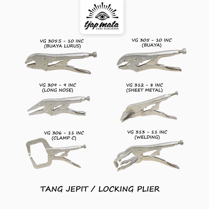 TJAP MATA / CAP MATA Tang Jepit / Tang Buaya / Locking Plier