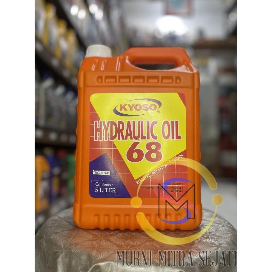 Kyoso Hydraulic Oil 68 ISO VG Clear Oli Hidrolis Hidrolik Galon 5 L