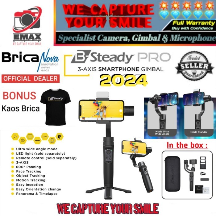 Brica B-Steady Pro Gimbal Brica Bsteady Pro 3 Axis Stabilizer B Steady