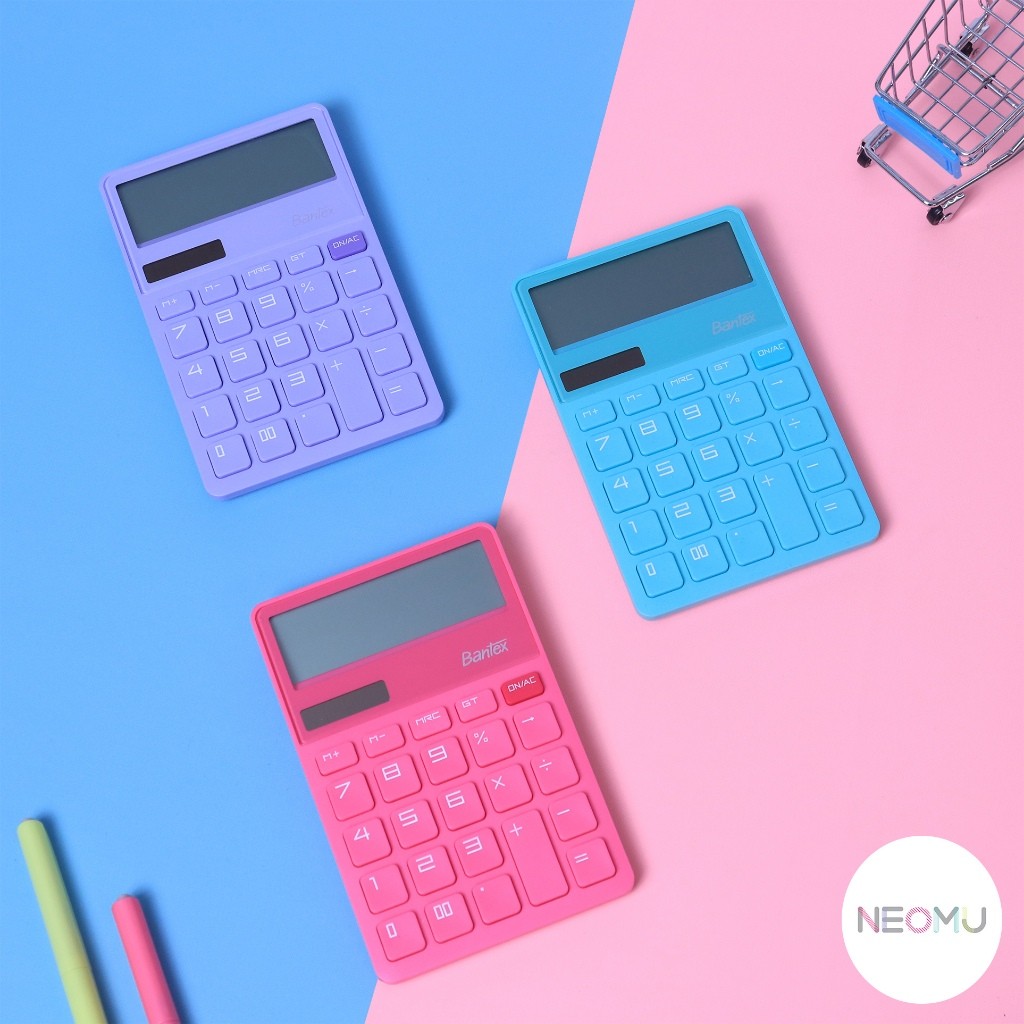 

[Pelangi Stationery] BANTEX Kalkulator 12 Digit Big Display Dual Power Warna Cerah