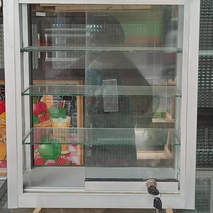 Etalase Kaca Aluminium Mini, Buat Kartu Sim, Rokok, dll