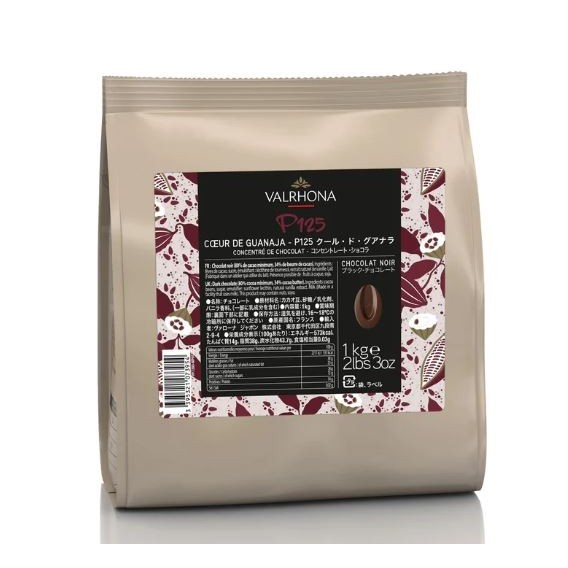 

Ready Valrhona P125 Coeur Guanaja 80% Dark chocolate 250 gram