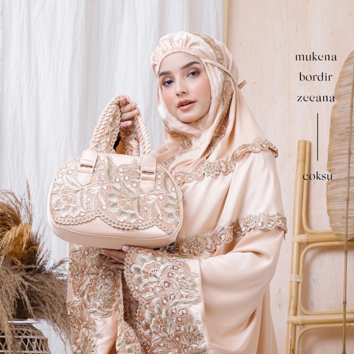 Pusat Mukena Indonesia - Mukena Dewasa Bordir Zeeana