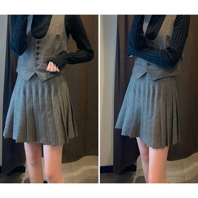 Ab560465 Rok Mini Skirt Lipit Plisket Wanita Jepang Korea Import Tiliptiral